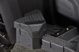 Black passenger footrest for Quadrift & Gladiator Base (lower section) - 1 pair